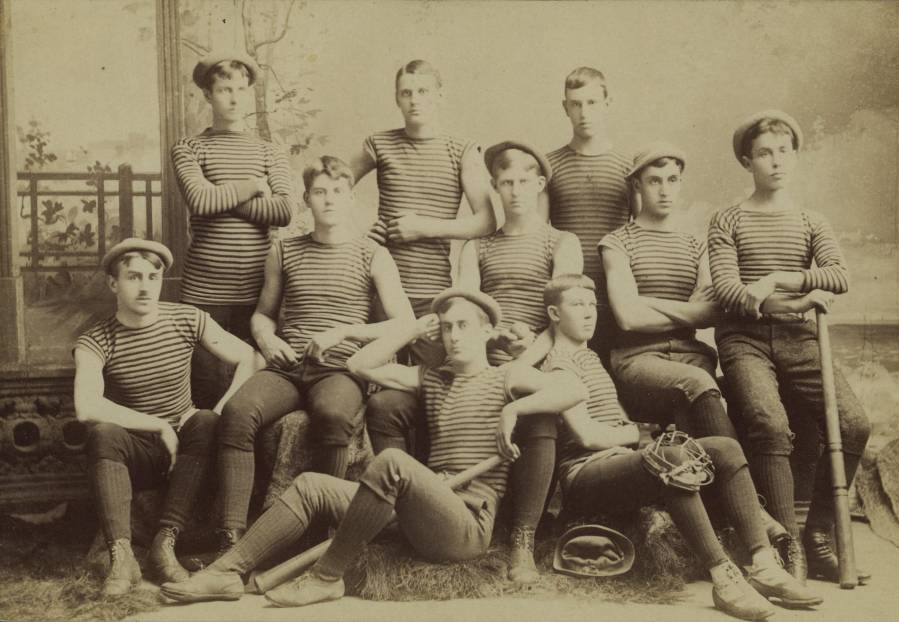 Title: Baseball team, Trinity College, Hartford, CT [Athletics]; Image ID:...
